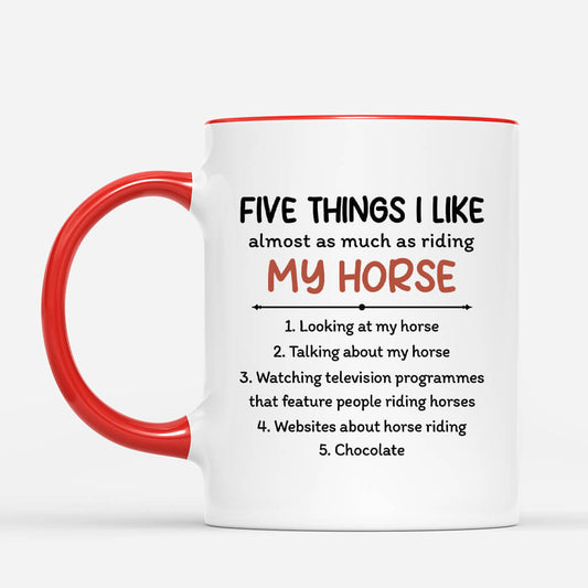 2950MUK2 five things i like my horse mug  personalised gift ideas for female