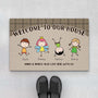 2957DUK1 welcome to our house doormat  personalised gifts for family