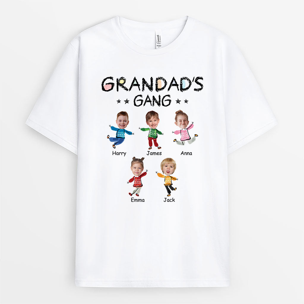 2961AUK1 grandads gang christmas with kids faces t shirt  personalised gifts for grandad_e360209c 13d2 4c10 a32e 4cba061fc721