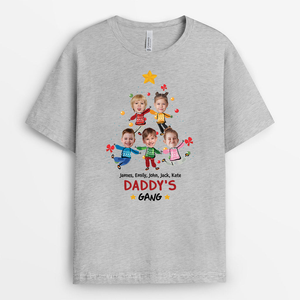 2964AUS2 grandmas gang christmas  personalised t shirt for grandma