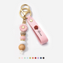 2966MUS1 uv printed daisy beaded keychain with flower custom gifts for her 2966mj8f5a