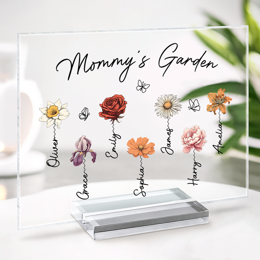 2966RUS2 grandmas garden acrylic plaque with stand custom mothers day gifts 2966r8t5a