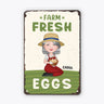 2974EUK1 farm fresh metal sign  personalised presents for grandma