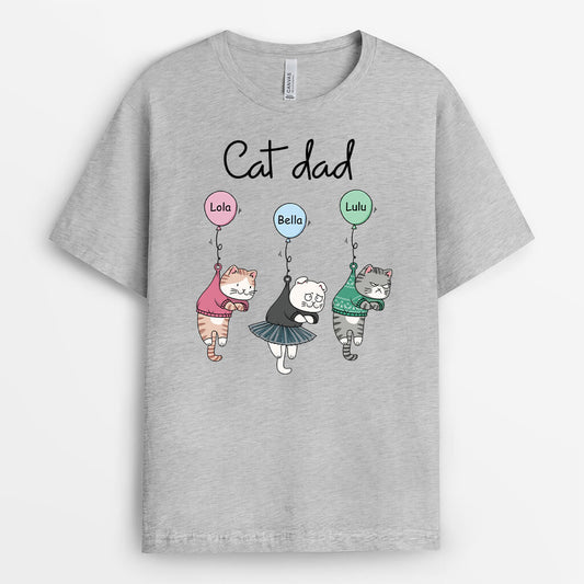 2975AUK2 balloon cat mum t shirt  personalised gifts for cat mum