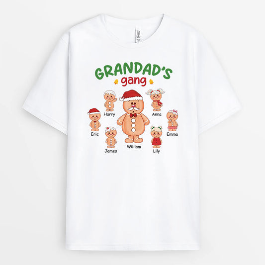 2980AUK1 christmas ginger grandads gang t shirt  personalised gifts for grandad