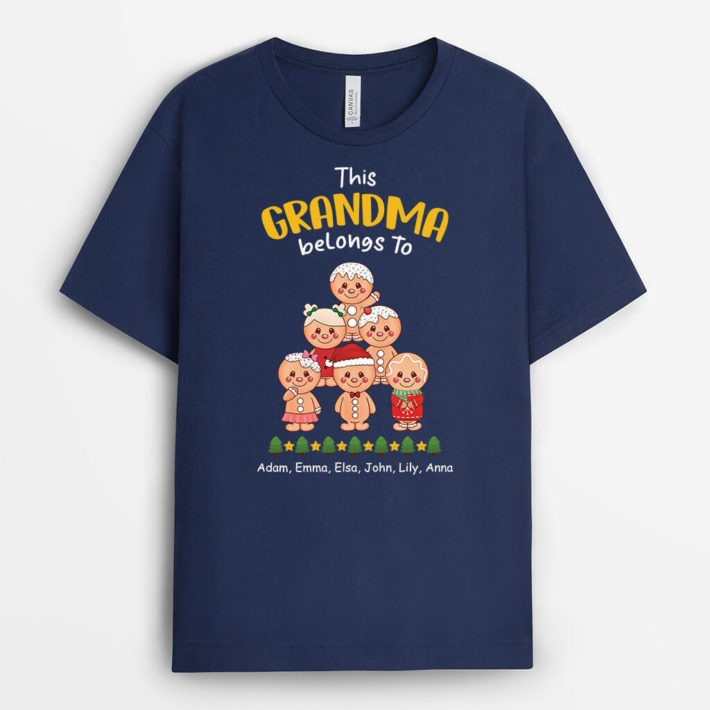 2981AUK2 christmas this grandad belongs to t shirt  personalised gift ideas for grandad