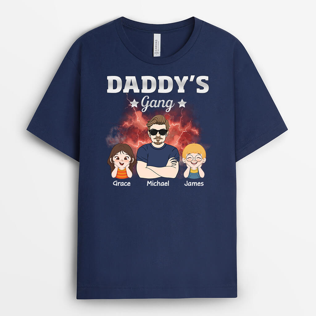 2985AUK2 boom grandads gang t shirt  personalised gifts for grandad