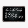 2994EUK1 black white the smith family metal sign  personalised gifts for parents