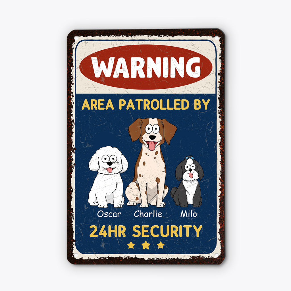 3005EUS2 metal dog warning signs_ custom gifts for dog owners 3005e6p3c