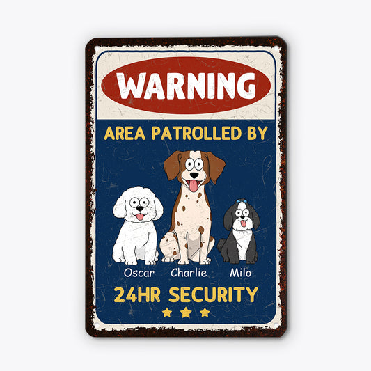 3005EUS2 metal dog warning signs_ custom gifts for dog owners 3005e6p3c