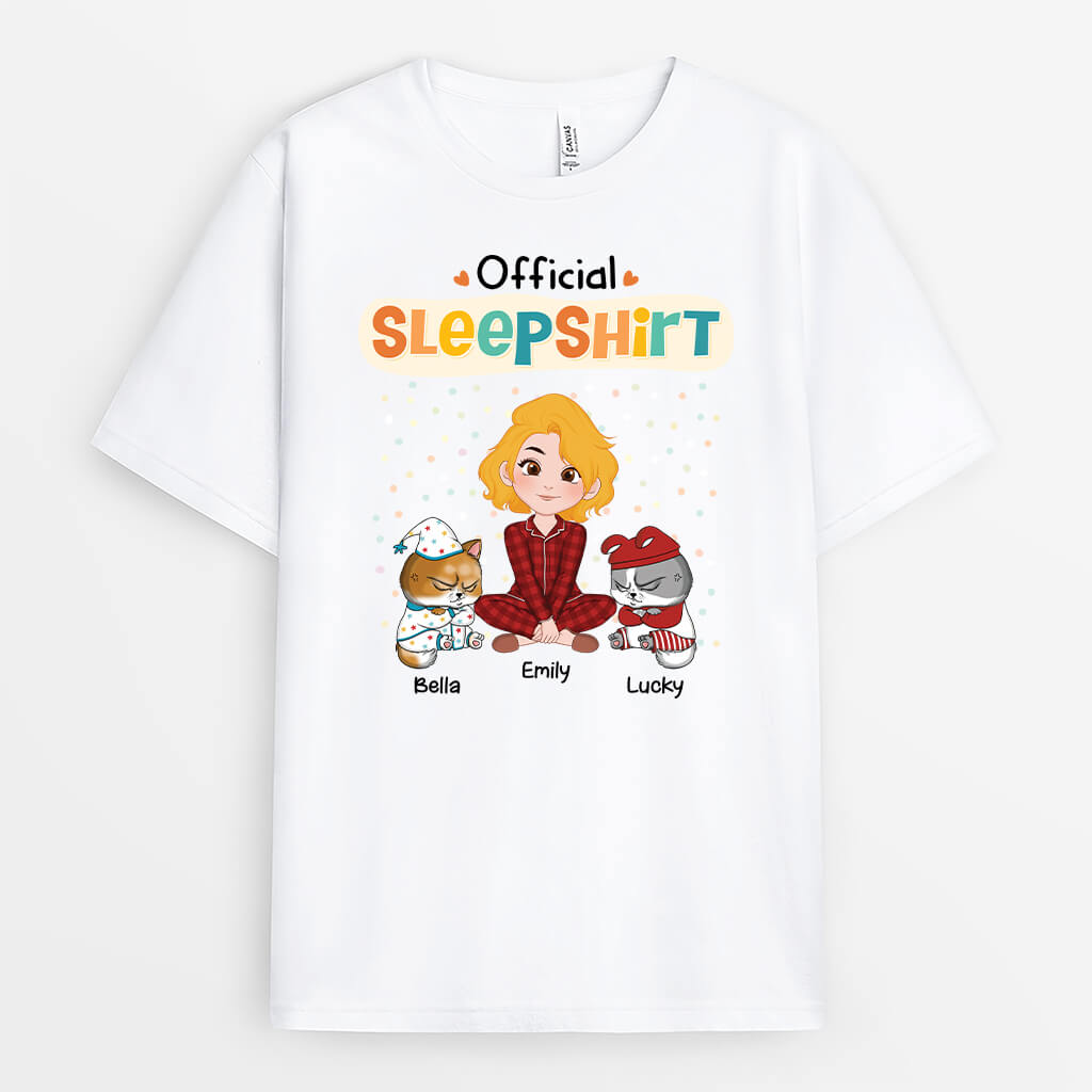 3011AUK1 official sleepshirt cat t shirt  custom gift ideas for her