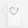 3017AUK1 grandma floral heart christmas  customised t shirt for grandma