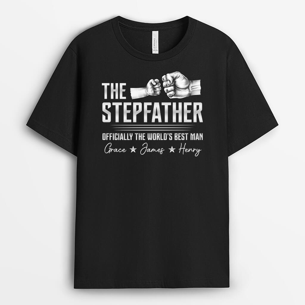 3021AUK1 the stepfather print fist hands up t shirt  personalised gifts for stepfather