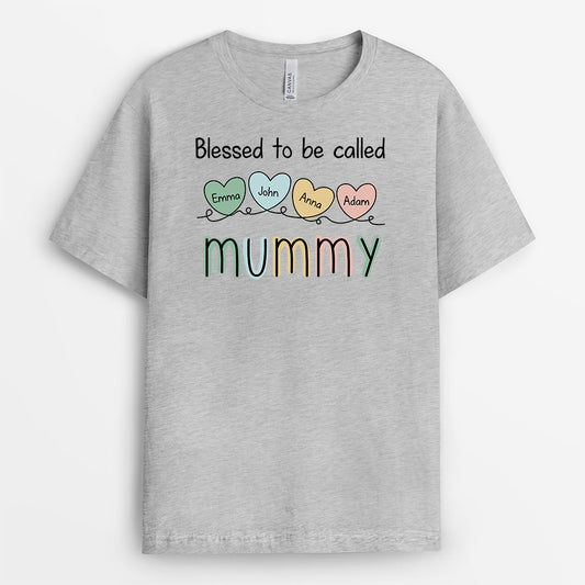 3029AUK2 blessed to be called grandma t shirt  personalised presents for grandma