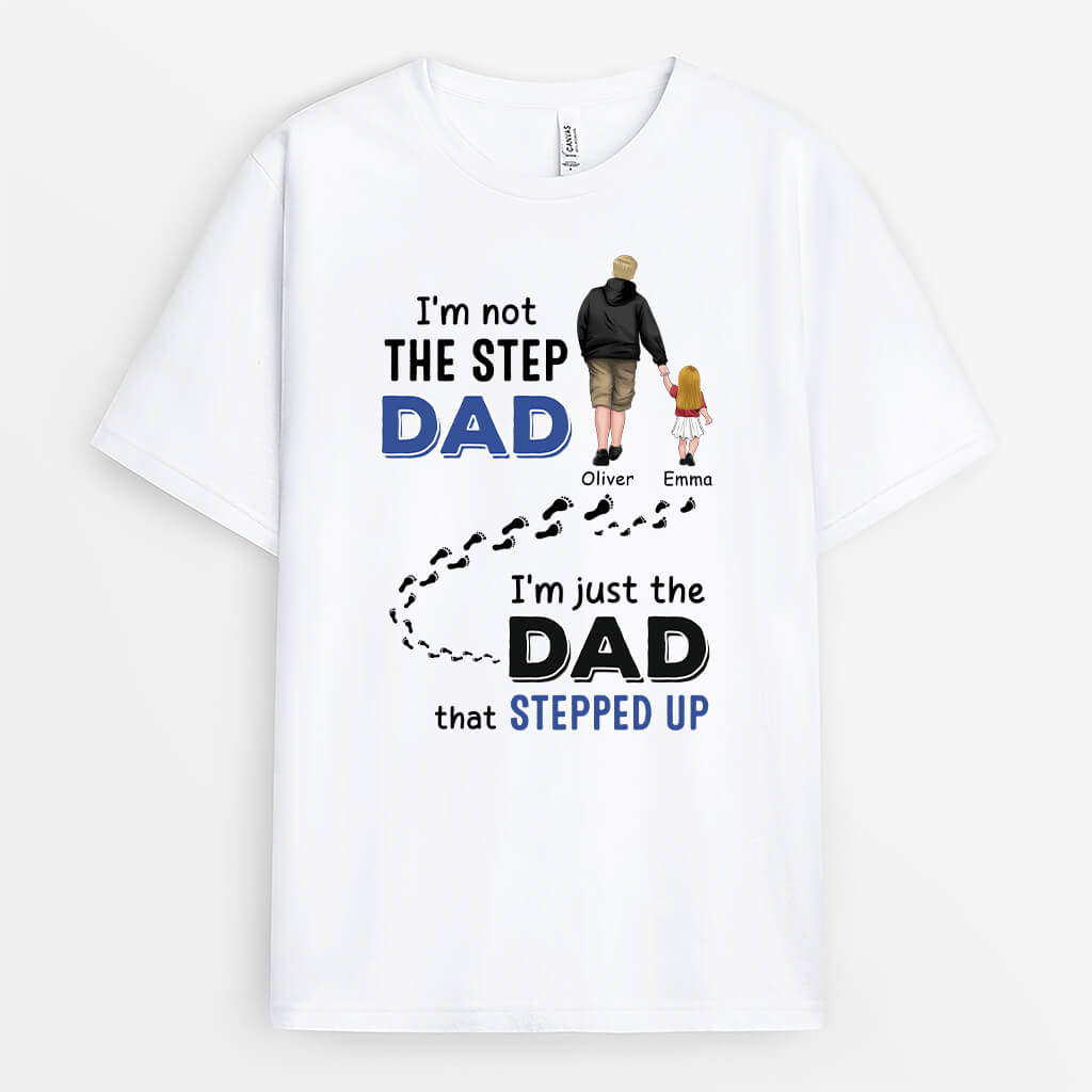 3032AUK1 im not the step dad t shirt  personalised gift ideas for dad