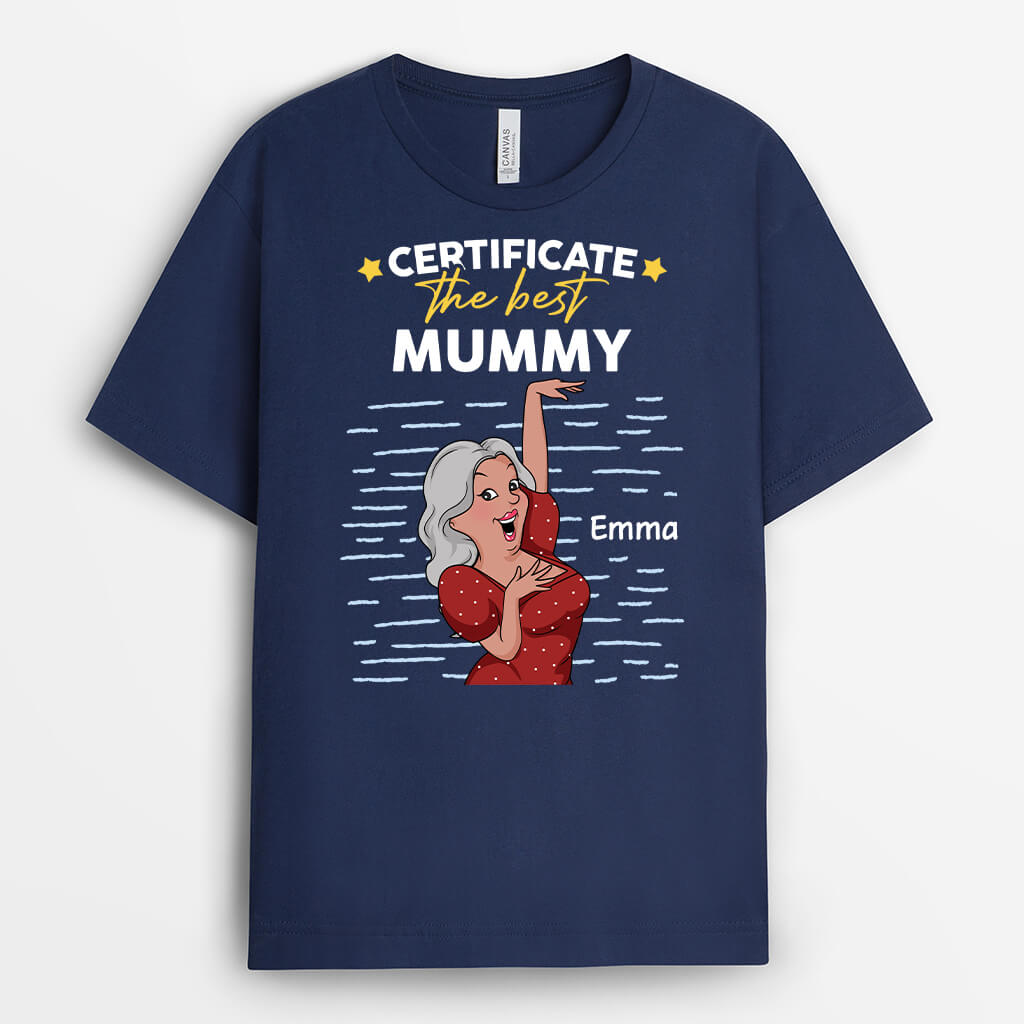 3035AUK2 certificated best step mum  personalised t shirt for mum_26a3aa6c ece0 484a 911d 99e5ecaffc94