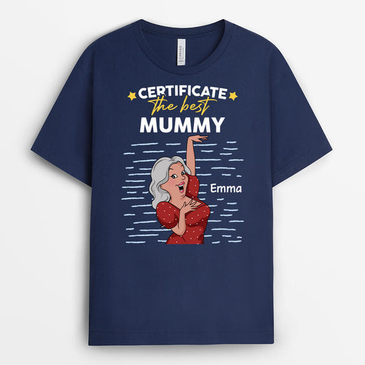 3035AUK2 certificated best step mum  personalised t shirt for mum_26a3aa6c ece0 484a 911d 99e5ecaffc94