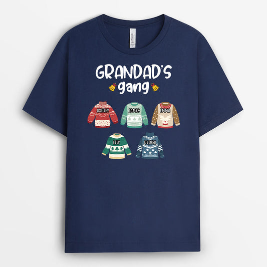 3037AUK2 5 sweatshirts grandads gang  customised t shirt for grandad