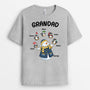 3039AUK2 snowman grandad t shirt  personalised gifts for grandad