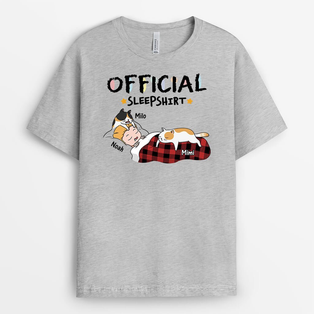 3055AUK2 official sleepshirt funny cat  personalised t shirt for her