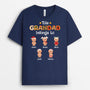 3068AUK1 this grandad belongs to ginger beards  personalised christmas t shirt for grandad