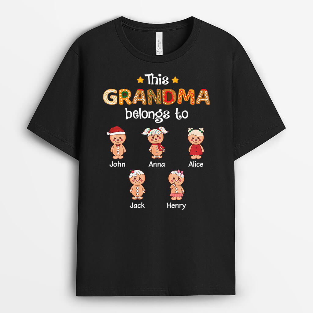 3068AUK2 this grandad belongs to ginger beards  personalised christmas t shirt for grandad