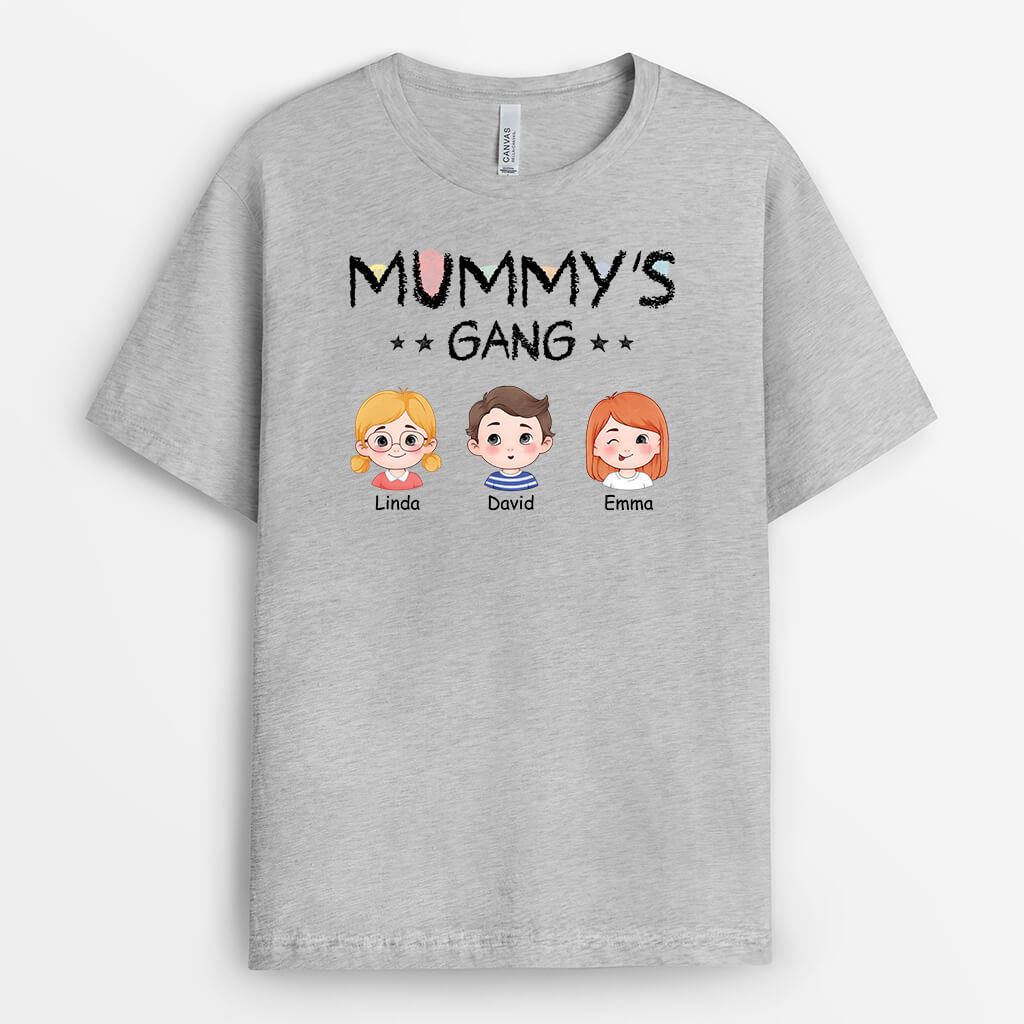 3069AUK2 grandmas gang 3 children t shirt  personalised gift ideas for grandma