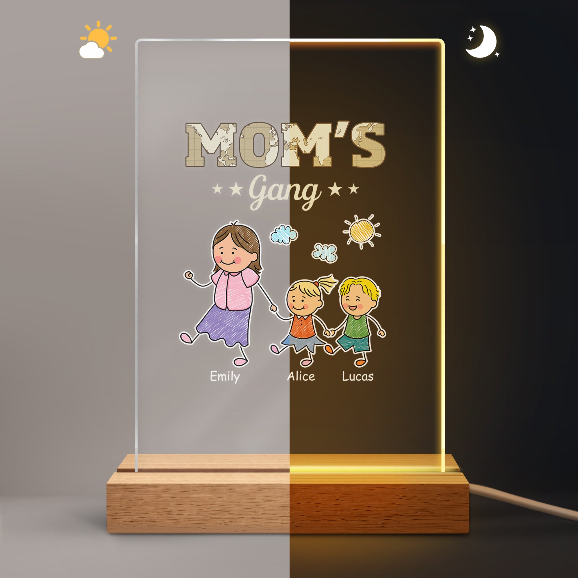 3089LUS2 grandma gang night light custom gifts for grandmamom 3089lsp3b
