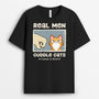 3091AUK1 real man cuddle cats t shirt  personalised presents for cat lovers