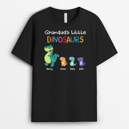 3101AUK1 grandads little dinosaurs  personalised t shirt printing ideas for grandad