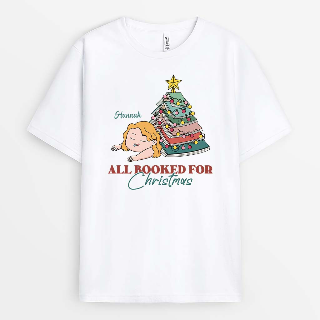 3104AUK1 all booked for chirtsmas t shirt  personalised gifts for her