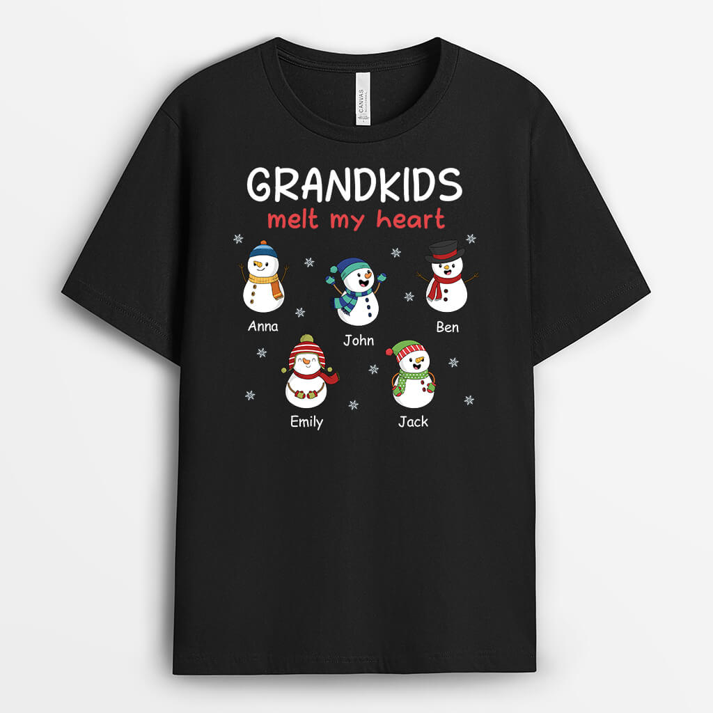 3107AUK2 grandkids melt my heart t shirt  personalised gift ideas for grandma