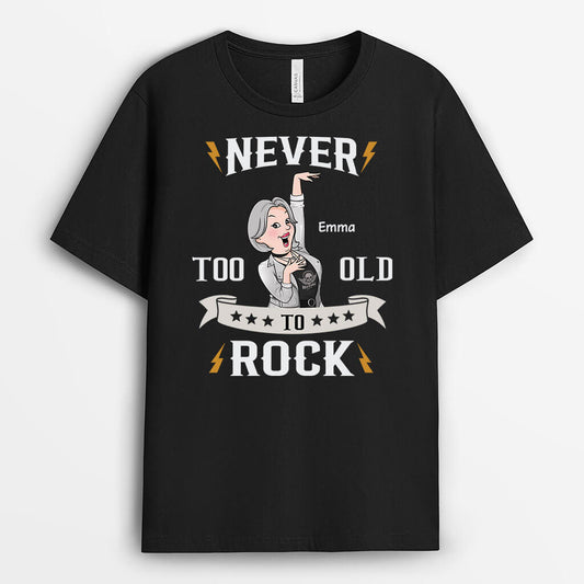 3115AUK1 never too old to rock  personalised t shirt ideas for female