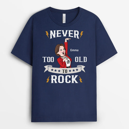 3115AUK2 never too old to rock  personalised t shirt ideas for female