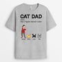 3133AUK2 cat dad like a regular dad but cooler  personalised t shirt fot him