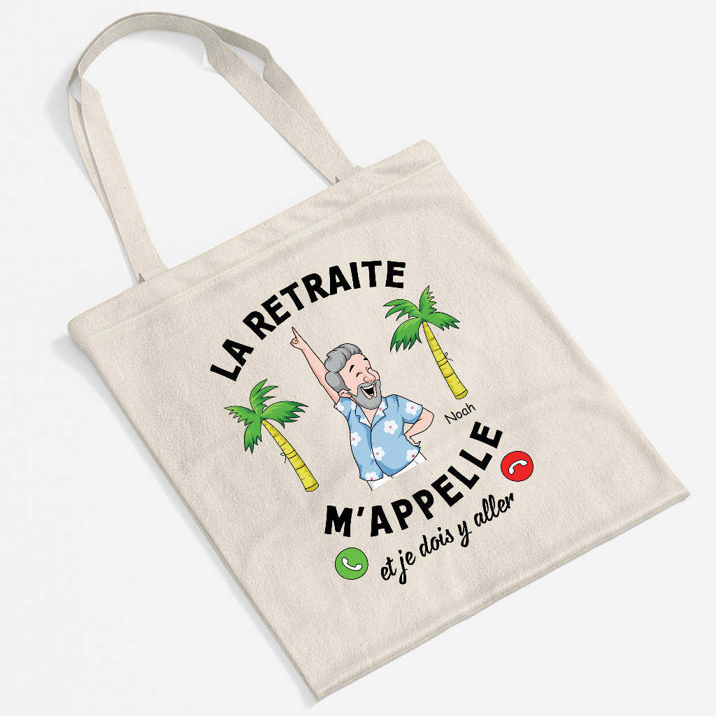 3138BUS2 custom retirement tote bag retirement is calling and i must go 3138B