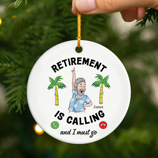 3138OUS2 custom ceramic retirement ornament funny retirement gifts 3138O