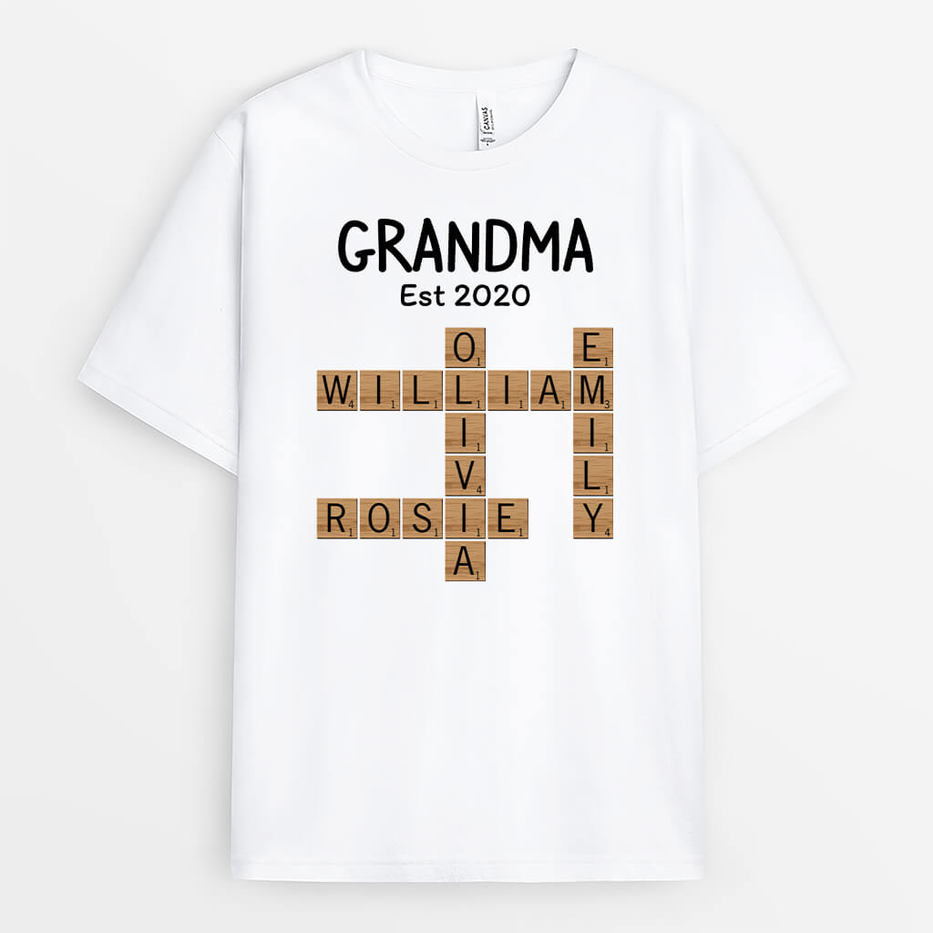 3141AUK1 puzzle grandma t shirt  personalised gifts for grandma