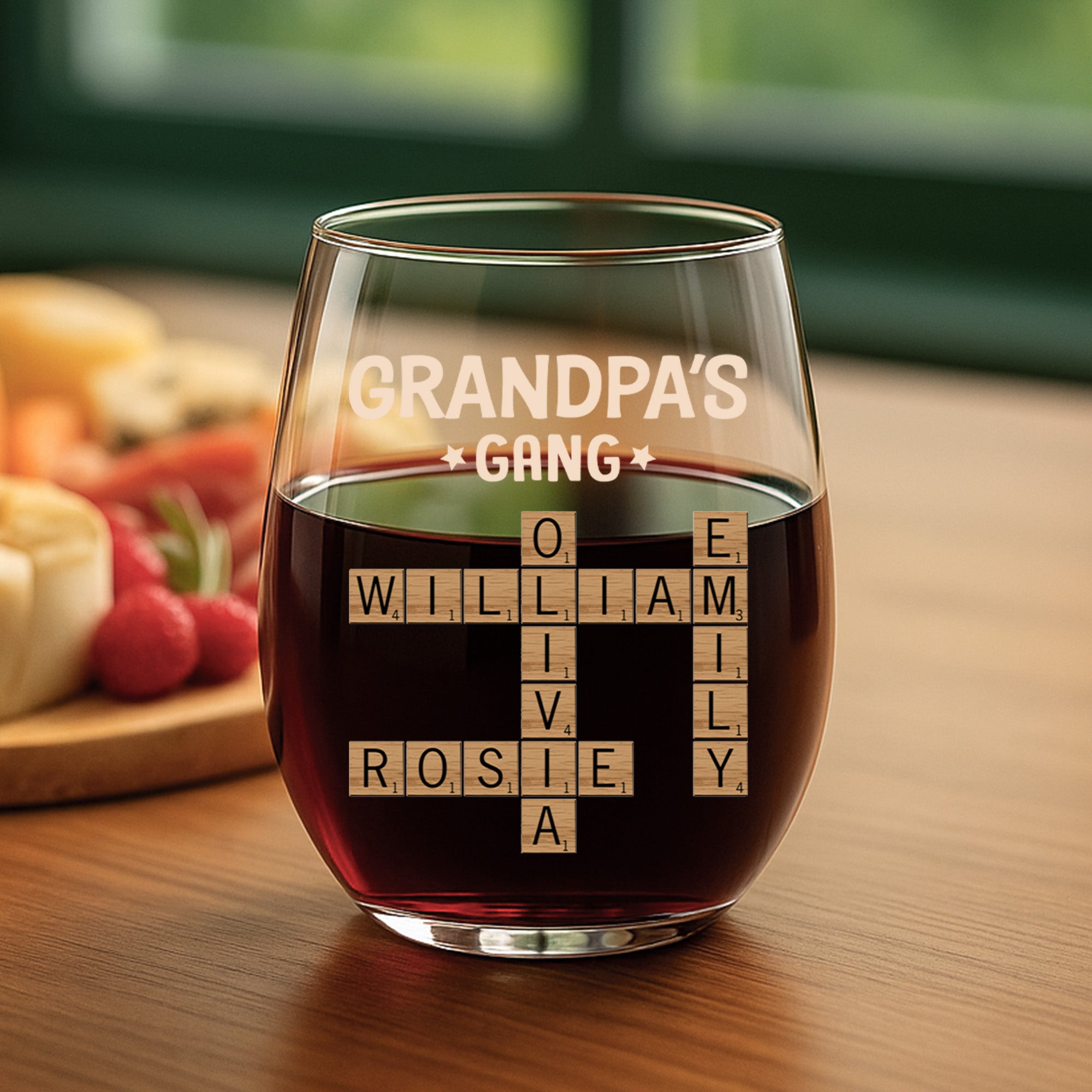 3142IUS2 personalized stemless wine glass crossword gifts for dad 3142IKL5B
