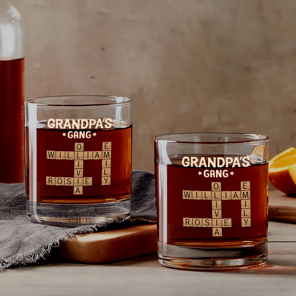 3142IUS2 personalized whiskey glass crossword gifts for dad 3142IKL5B
