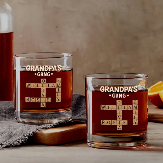 3142IUS2 personalized whiskey glass crossword gifts for dad 3142IKL5B