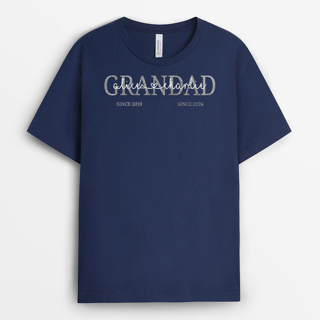 3145AUK2 grandad since t shirt  personalised gift ideas for grandad