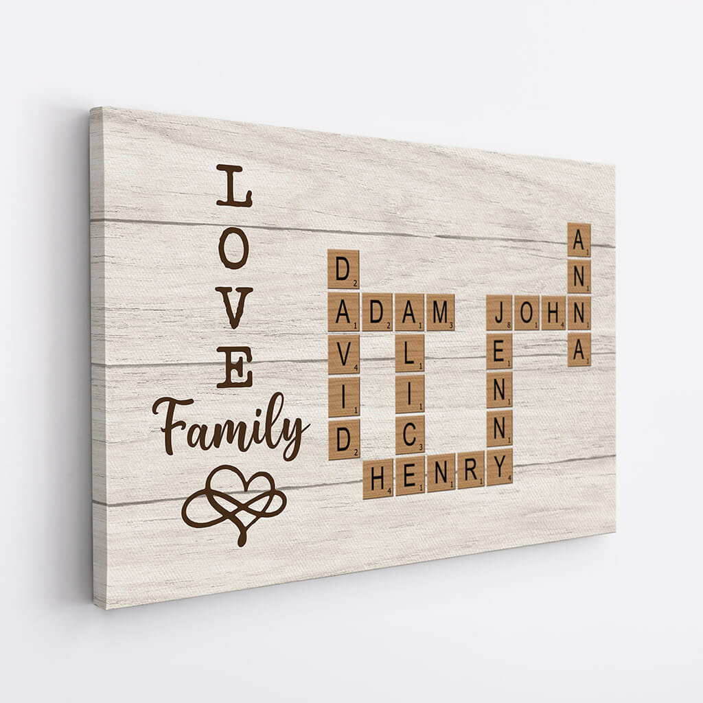 3150CUK2 love family puzzle canvas  personalised presents for parents