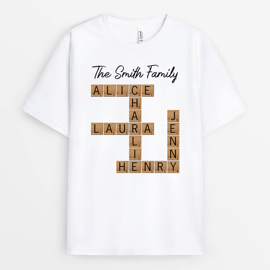 3151AUK1 the smith family puzzle t shirt  personalised gifts for family