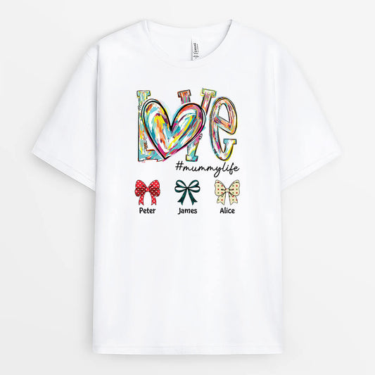 3154AUK2 love _grandmalife t shirt  personalised gifts for grandma