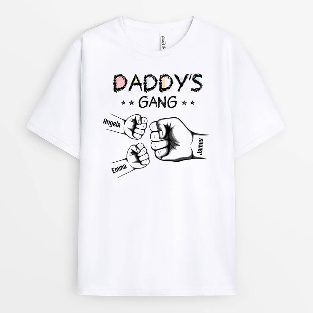 3159AUK2 grandads gang fist bump  personalised t shirt ideas for grandad