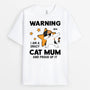 3165AUK1 warning im a crazy cat mum  personalised presents for cat mum