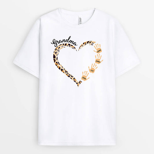 3169AUK1 grandma heart hands t shirt  personalised gifts for grandma