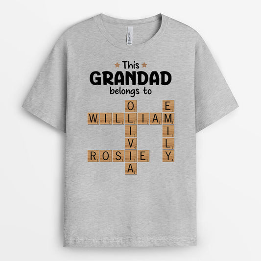 3171AUK2 puzzle this grandad belongs to  personalised t shirts for grandad