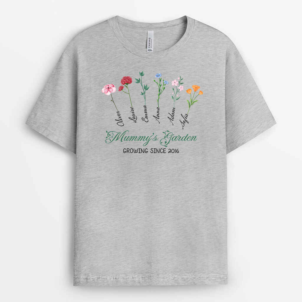 3173AUK2 grandmas garden t shirt  personalised gift ideas for grandma